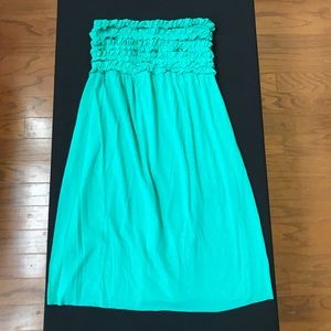 Teal beach coverup dress.
